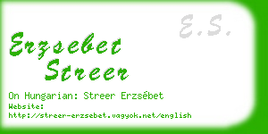 erzsebet streer business card